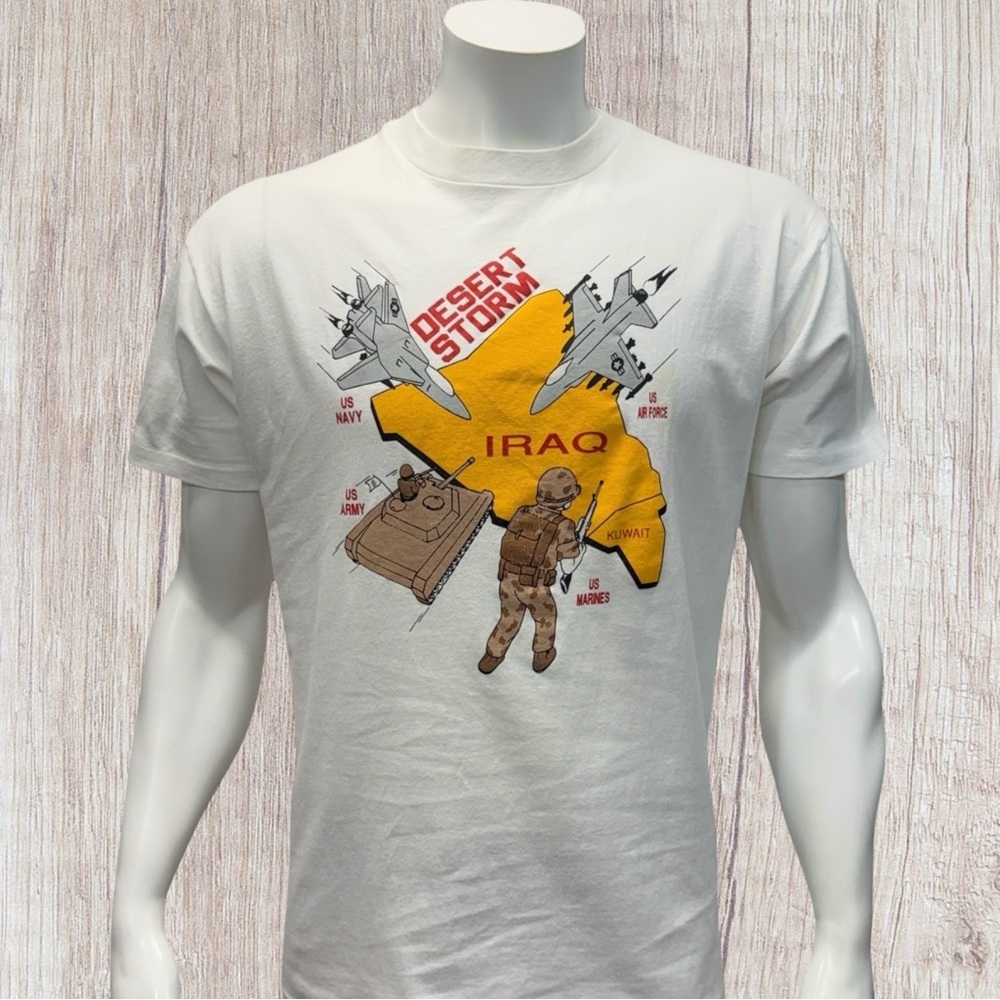 Vintage 90's Iraq Operation Desert Storm Single Stitch T Shirt US Made Size XL